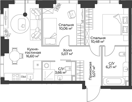 3-комн. Гранд Фили