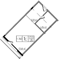 Студия квартира, 27.53 м² в ЖК Лучи — фото 2