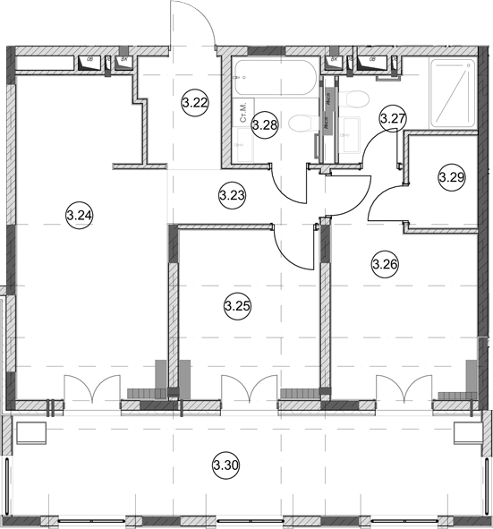 2-комн. квартира, 38 м² в ЖК Эден Ривьера — фото 2