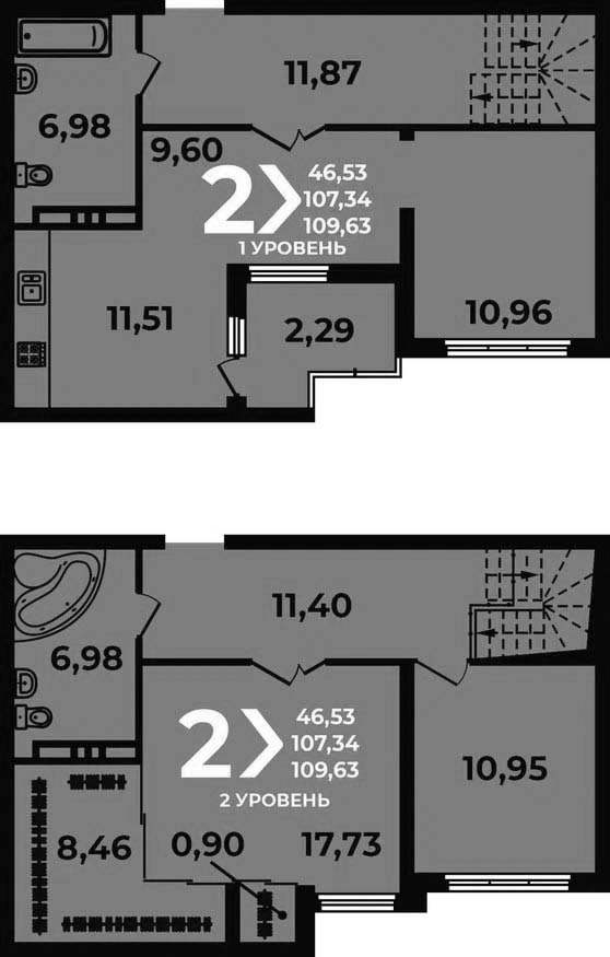 3-комн. квартира, 107.34 м² в ЖК Аксиома — фото 2