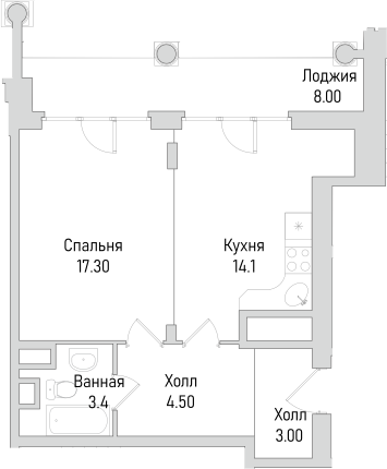 1-комн. Маршал