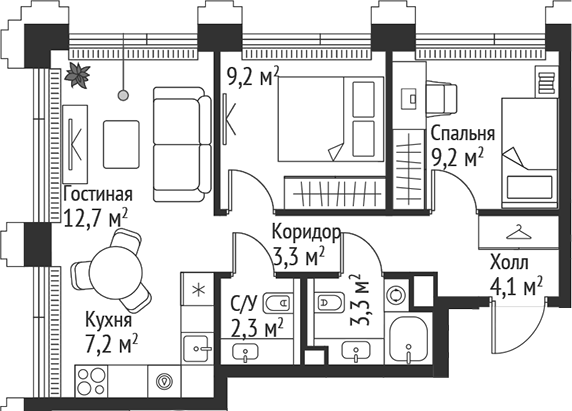 3-комн. СЕТ