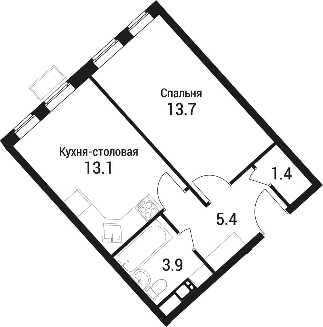 1-комн. Дом в Малаховке