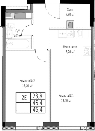 2-комн. Мираполис