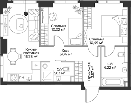 3-комн. Гранд Фили