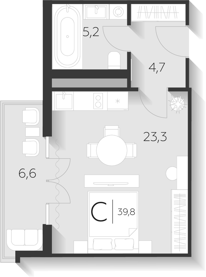 Студия LeePrime Residences Polyana Sochi