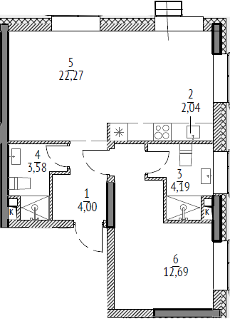 2-комн. N'ICE LOFT