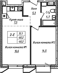 2-комн. УНО.Соколиная гора