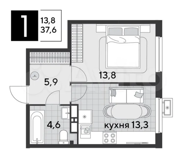 1-комн. квартира