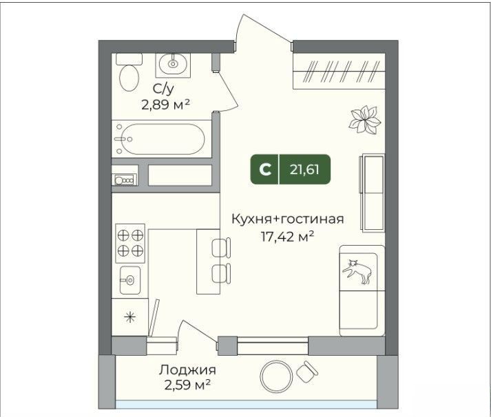 1-комн. квартира