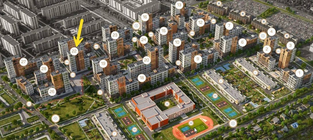 2-комн. квартира, 63.9 м² — фото 3