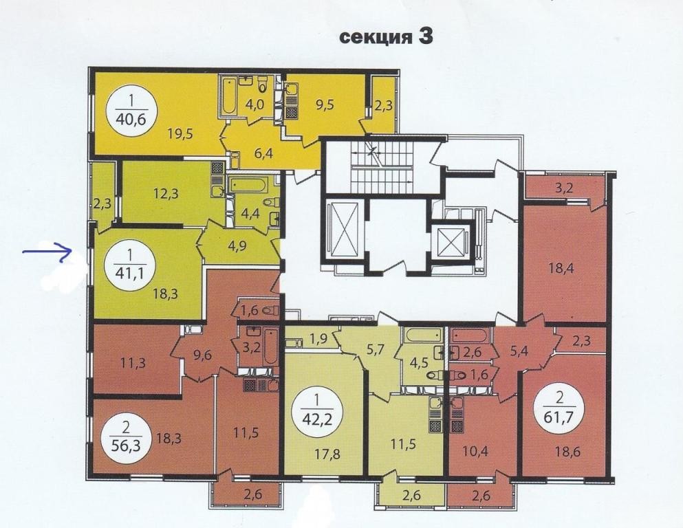 1-комн., 40.7 м², 10/16 этаж, г Новороссийск, ул Мурата Ахеджака, д 12