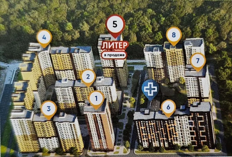 2-комн., 72.4 м², 9/24 этаж, ЖК «Губернский» — фото 2