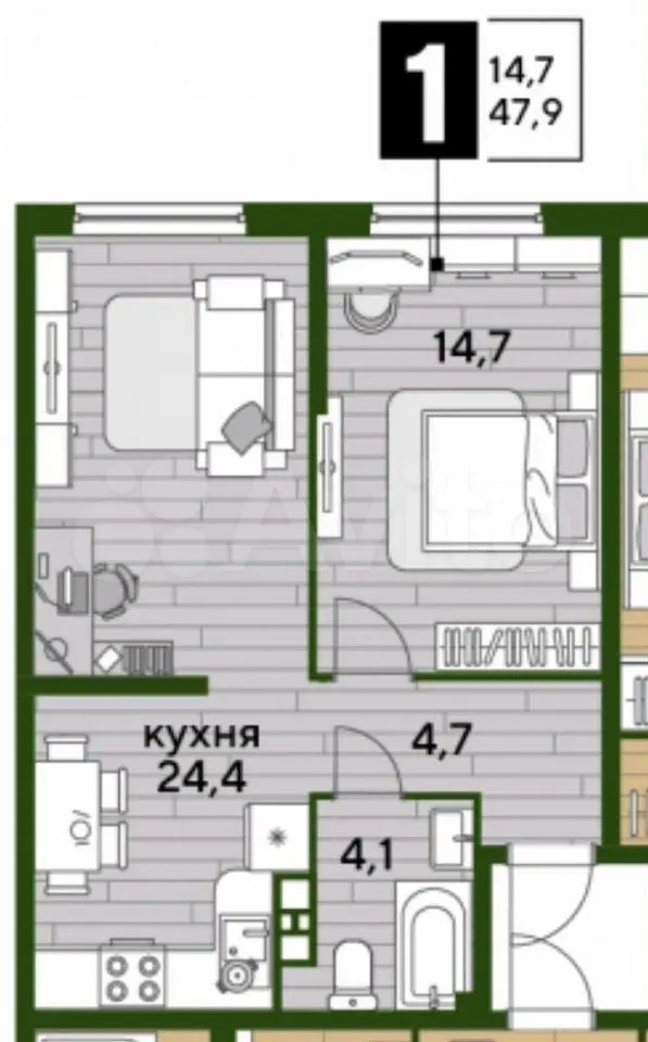 2-комн. квартира