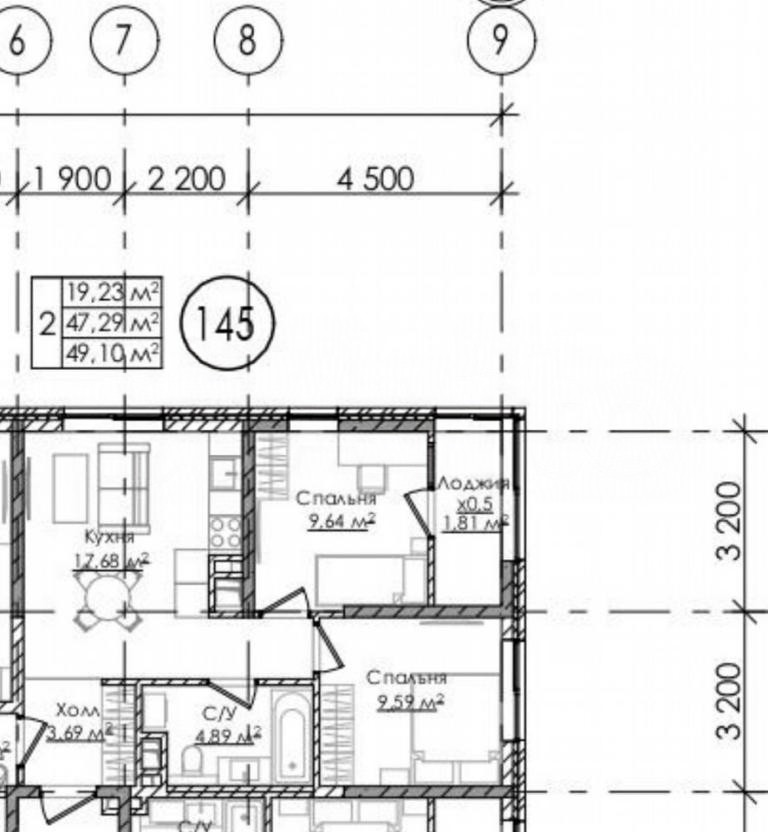 2-комн. квартира, 49.1 м² — фото 4