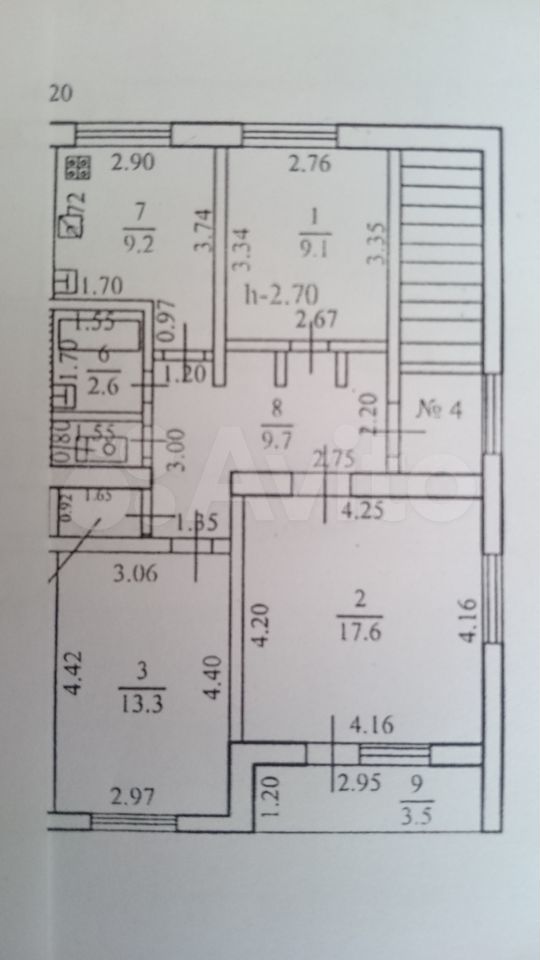 3-комн., 64.2 м², 2/2 этаж, ЖК «Кутузовский. ООО К-1»